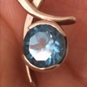 Sterling silver Blue topaz pendent